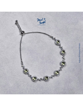 August Birthstone-Peridot Bubble Bracelet